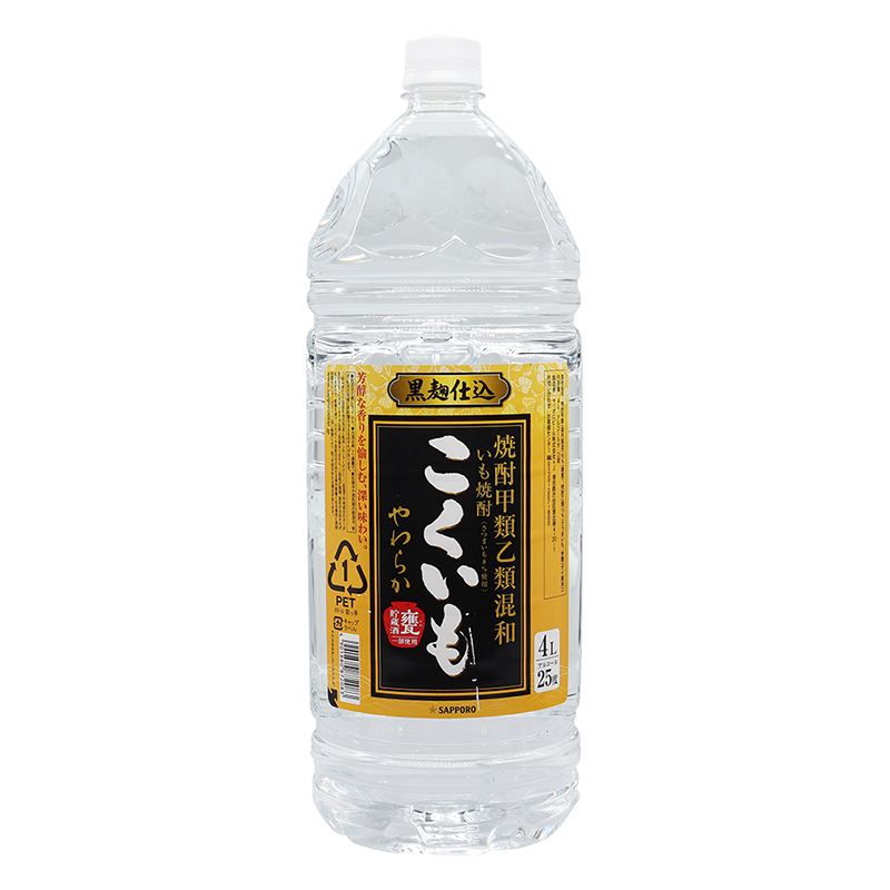 焼酎 甲類乙類混和 いも焼酎 こくいもやわらか 25度 4L