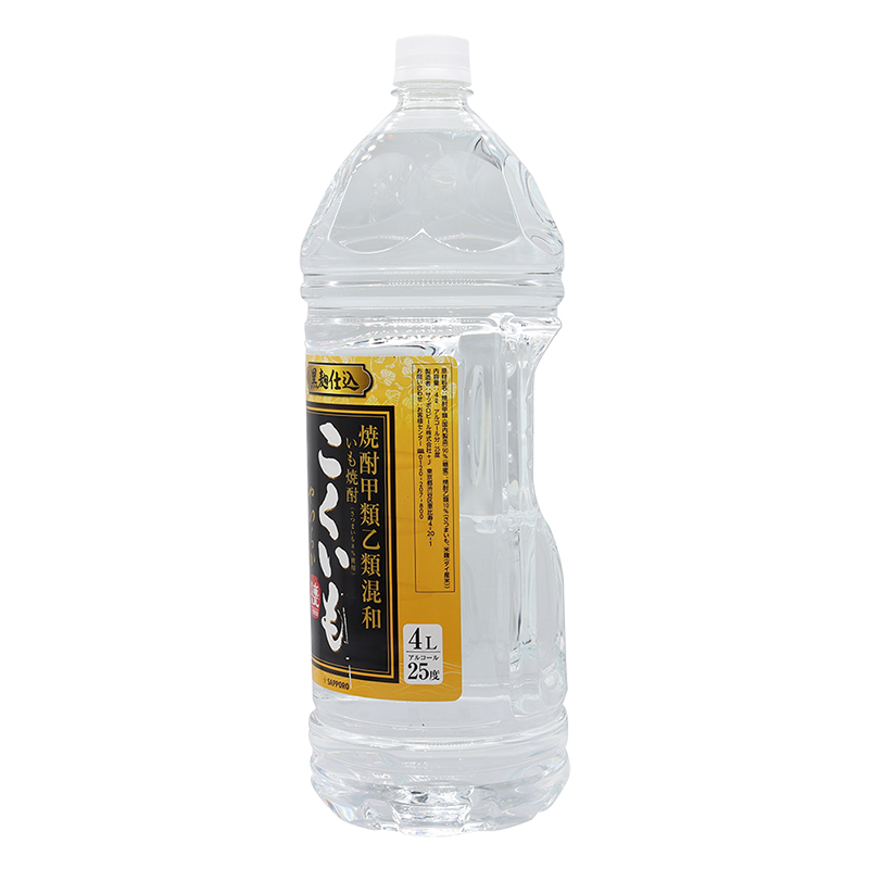 焼酎 甲類乙類混和 いも焼酎 こくいもやわらか 25度 4L