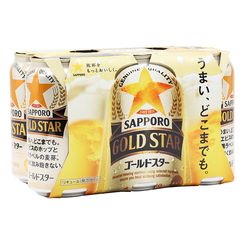 GOLD STAR 金星 5% 350ml×6缶