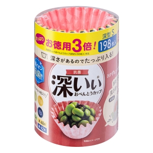 お徳用 3倍抗菌深いぃ。おべんとうカップ 深型S 4色 198枚入