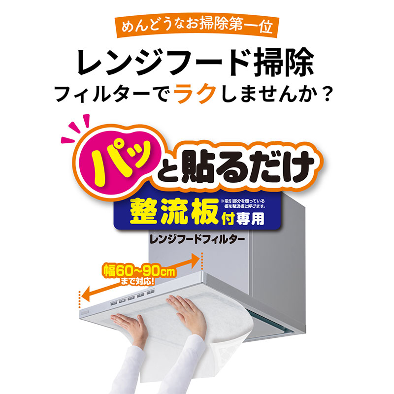 整流板付専用パッと貼るだけスーパーフィルター まとめ買いパック 2枚入