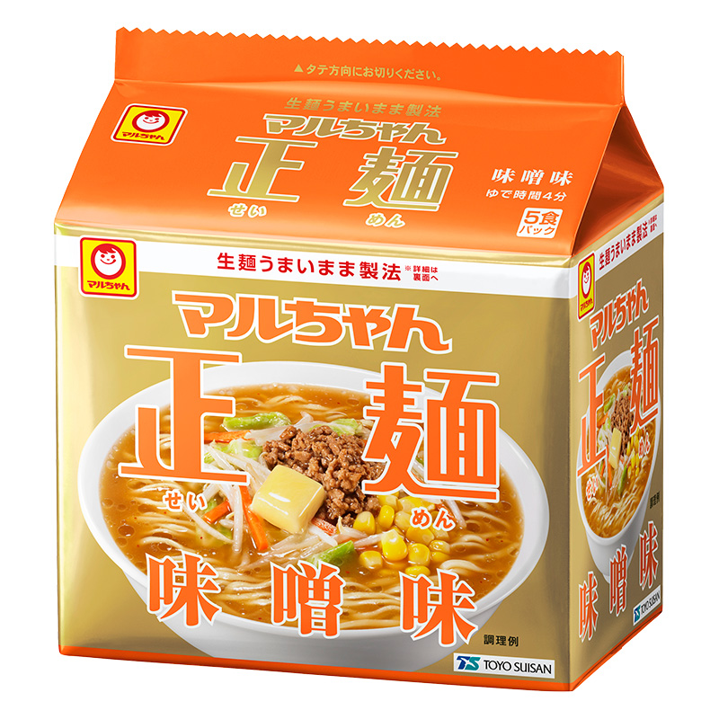 マルちゃん正麺 5食パック 味噌味 108g×5