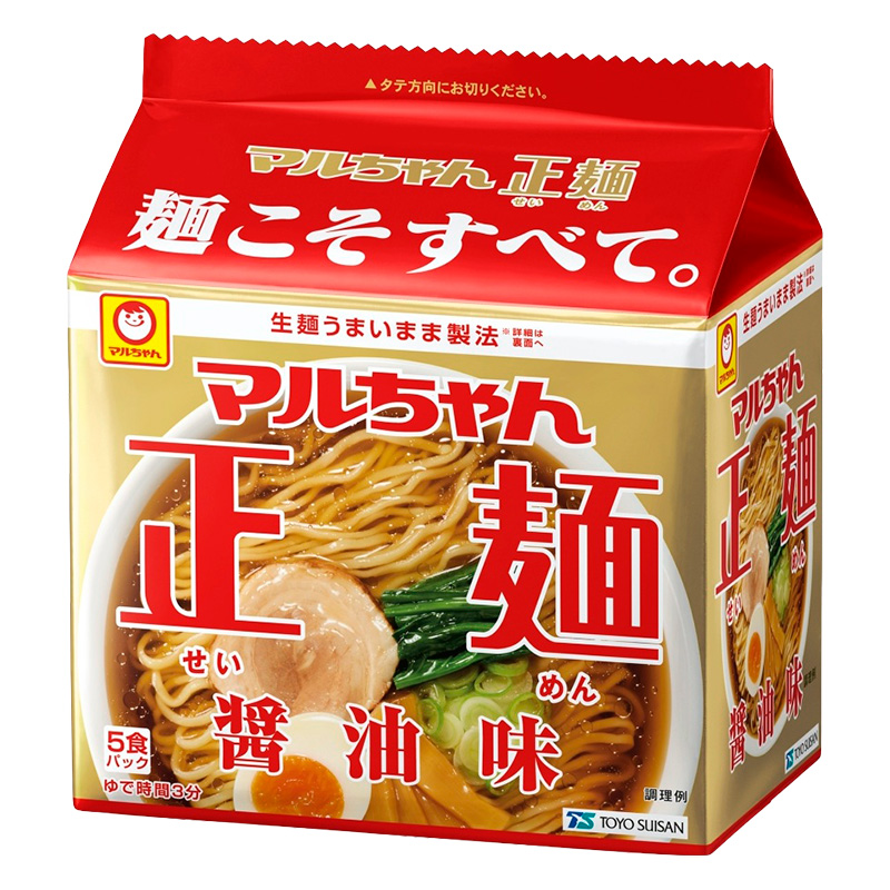 マルちゃん正麺 5食パック 醤油味 105g×5