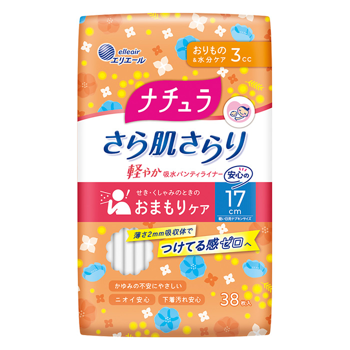 ナチュラ さら肌さらり おまもり吸水ライナー 17cm 3cc 38枚