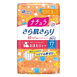 ナチュラ さら肌さらり おまもり吸水ライナー 17cm 3cc 38枚
