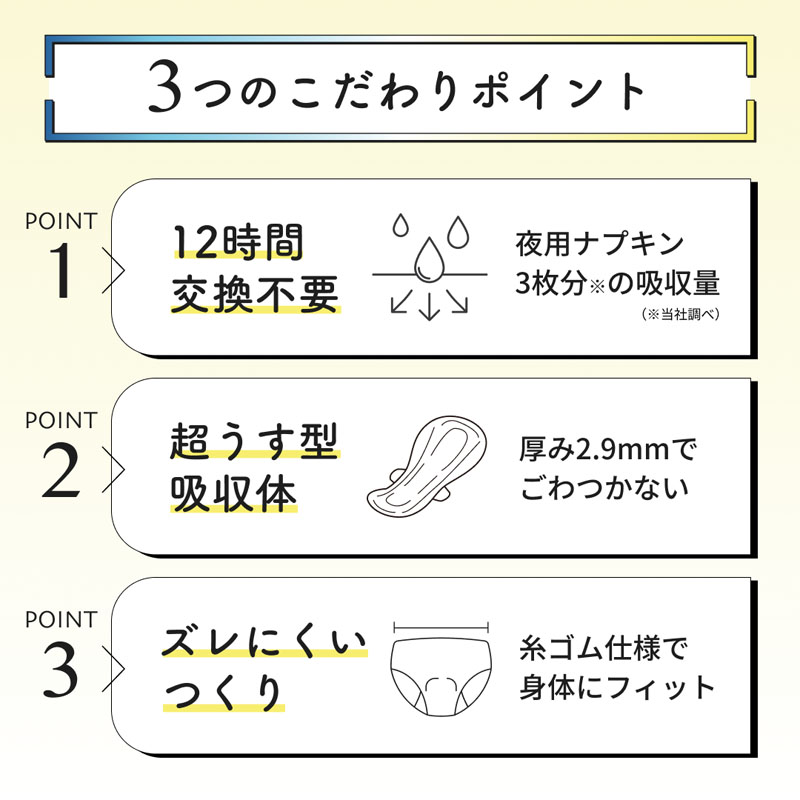 エリスショーツ L～LL 昼・夜 長時間用 ブラックカラー 4枚入