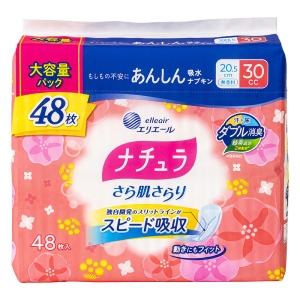 ナチュラ さら肌さらり あんしん吸水ナプキン 30cc 大容量 48枚