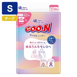グーン ゆるうんちモレ0へ Sサイズ 62枚