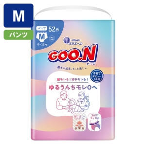 グーン ゆるうんちモレ0へ パンツ Mサイズ 52枚