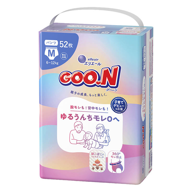 グーン ゆるうんちモレ0へ パンツ Mサイズ 52枚