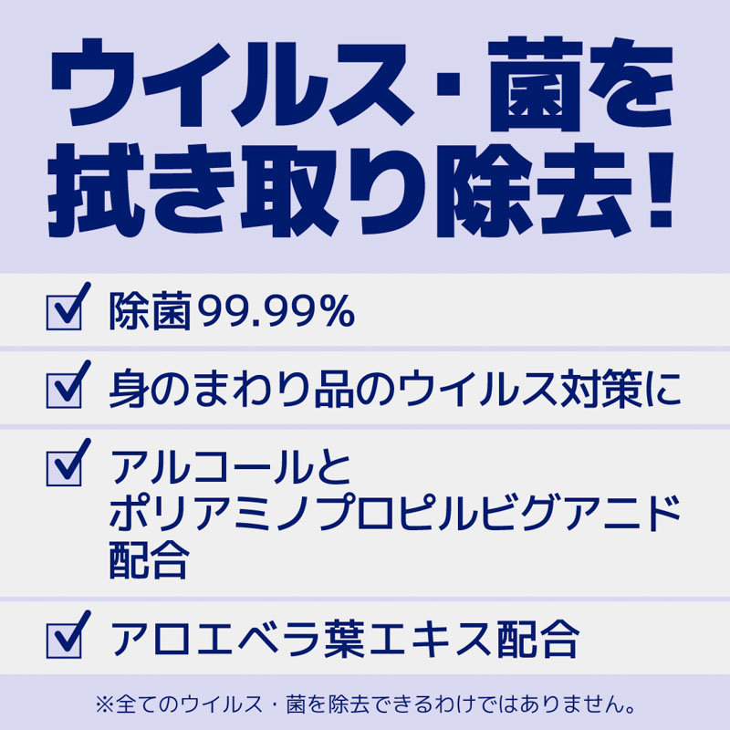 エリエール除菌できるアルコールタオルウイルス除去用本体 80枚