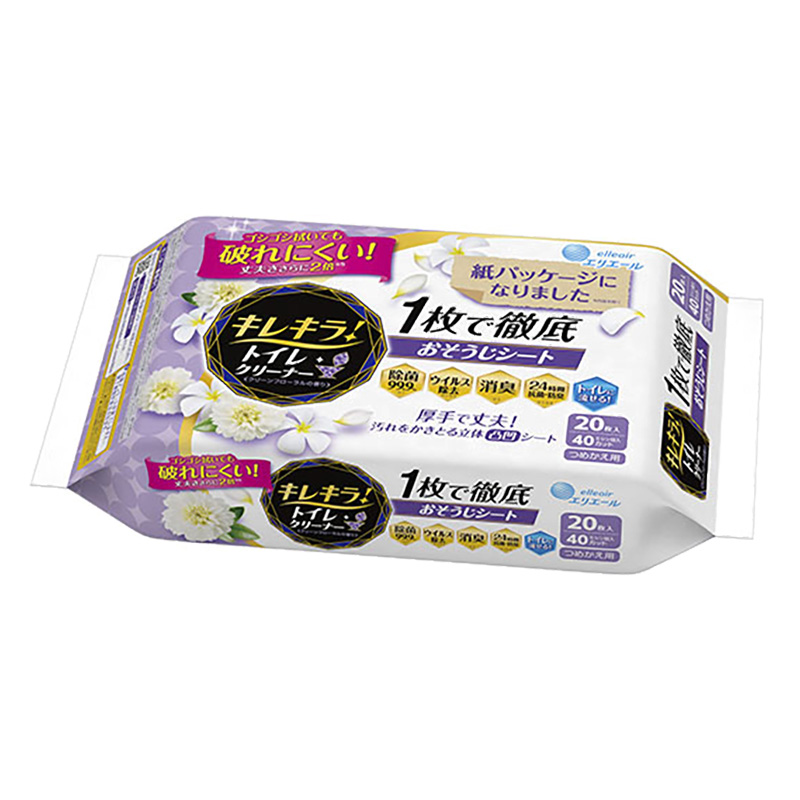 キレキラ!トイレクリーナー詰替用 20枚 クリーンフローラル