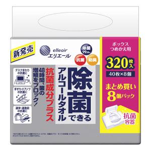 エリエール除菌アルコール抗菌Bつめかえ40枚×8P