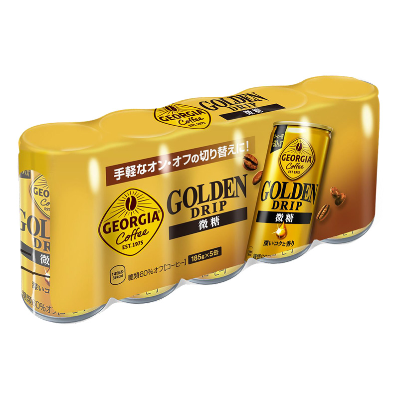 ゴールデン微糖 185g×5缶パック