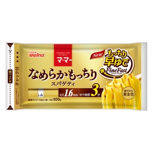 マ・マー なめらかもっちり 早ゆでスパゲティ FineFast 1.6mm チャック付結束タイプ 500g