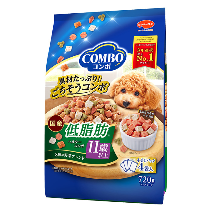コンボ ドッグ 低脂肪 11歳以上 720g(180g×4袋入)
