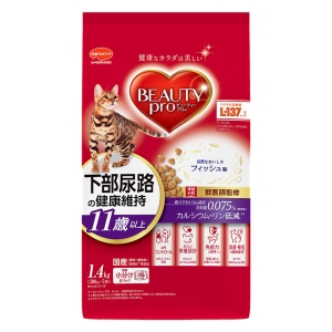 ビューティープロ キャット 下部尿路の健康維持 11歳以上 フィッシュ味 1.4kg(280g×5袋)
