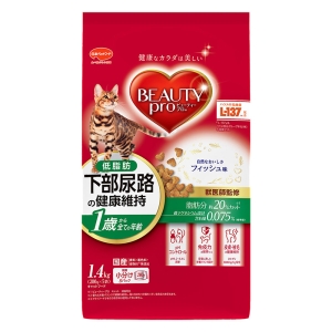 ビューティープロ キャット 下部尿路の健康維持 低脂肪 1歳から 1.4kg(280g×5袋)
