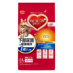 ビューティープロ キャット 下部尿路の健康維持 1歳から チキン味 1.4kg(280g×5袋)