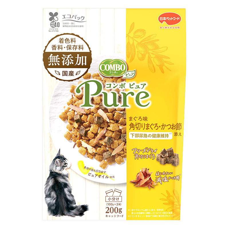 コンボ ピュア キャット まぐろ味・角切りまぐろ・かつお節添え 200g