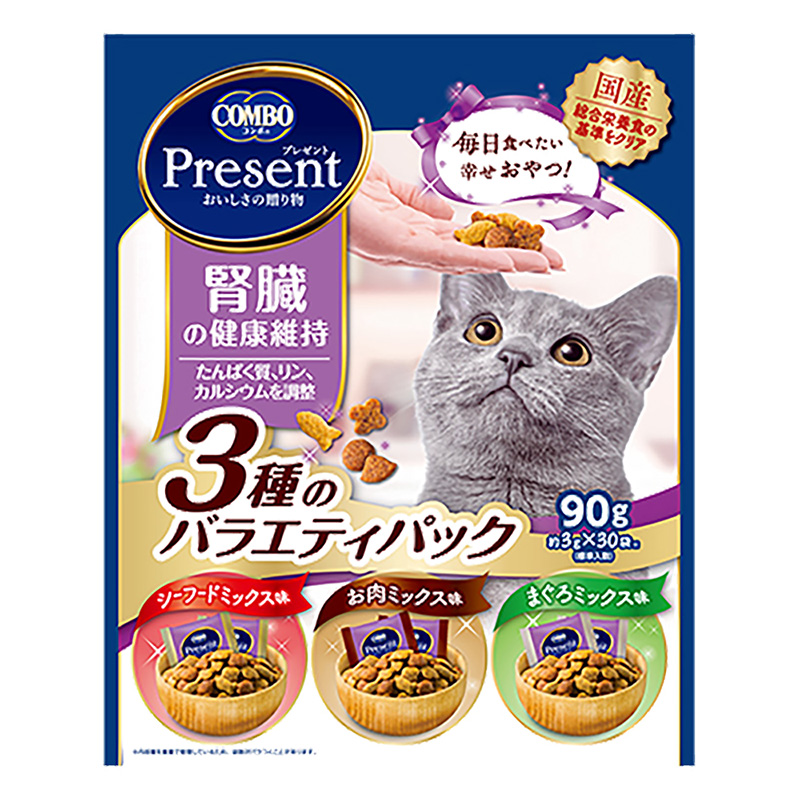 コンボ プレゼント キャット おやつ 腎臓の健康維持 3種のバラエティパック 90g