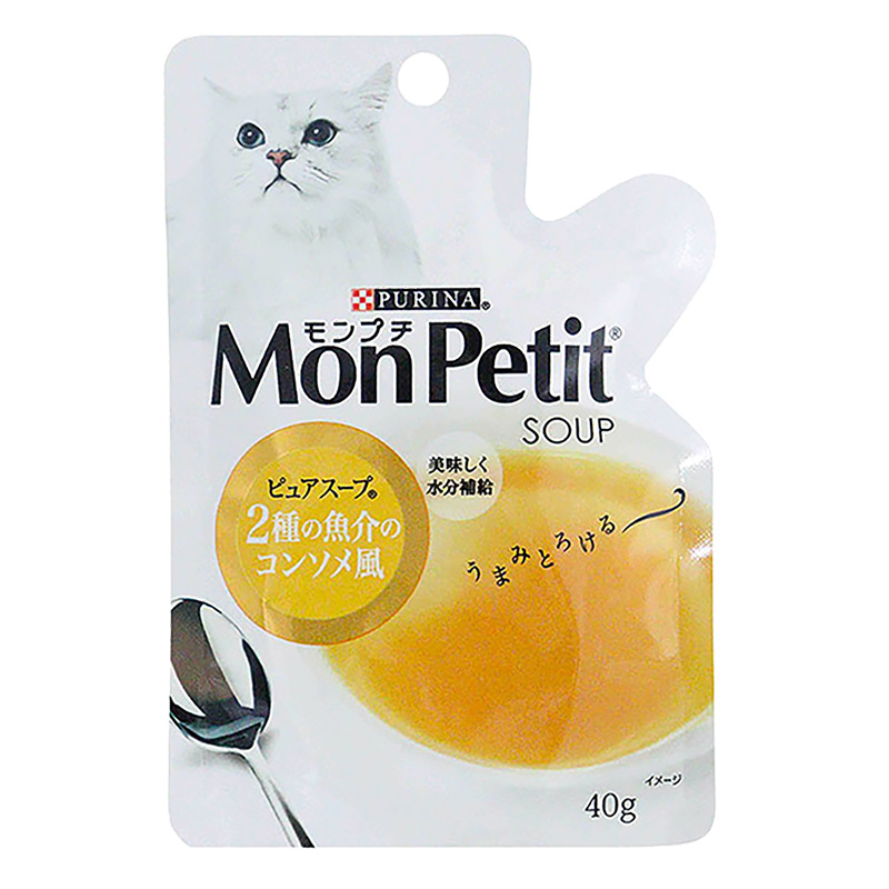 モンプチ ピュアスープ 2種の魚介のコンソメ風 40g