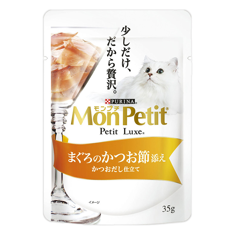 モンプチ プチリュクスパウチ まぐろのかつお節添え 35g
