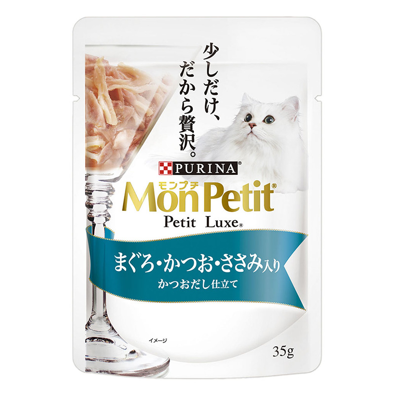 モンプチ プチリュクスパウチ まぐろ・かつお・ささみ 35g