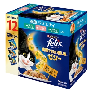 フィリックス 我慢できない隠し味ゼリー お魚バラエティパック 12袋入り(50g×12袋)