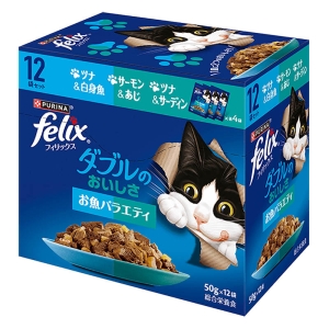 フィリックス ダブルのおいしさ お魚バラエティ 成猫 50g×12袋入