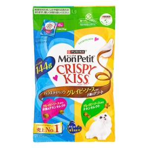 モンプチクリスピーキッス バラエティパック グレイビーソースかけ 2種のアソート 144g