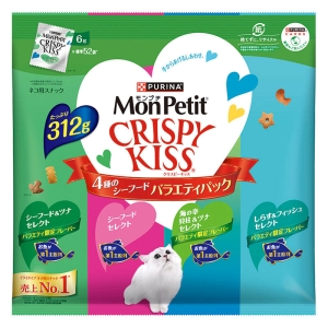 モンプチクリスピーキッス バラエティパック4種のシーフード 312g