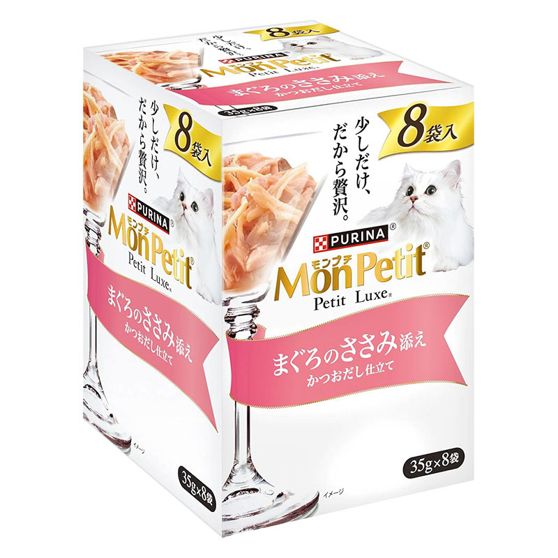 モンプチ プチリュクスパウチ まぐろのささみ添え 35g×8袋入