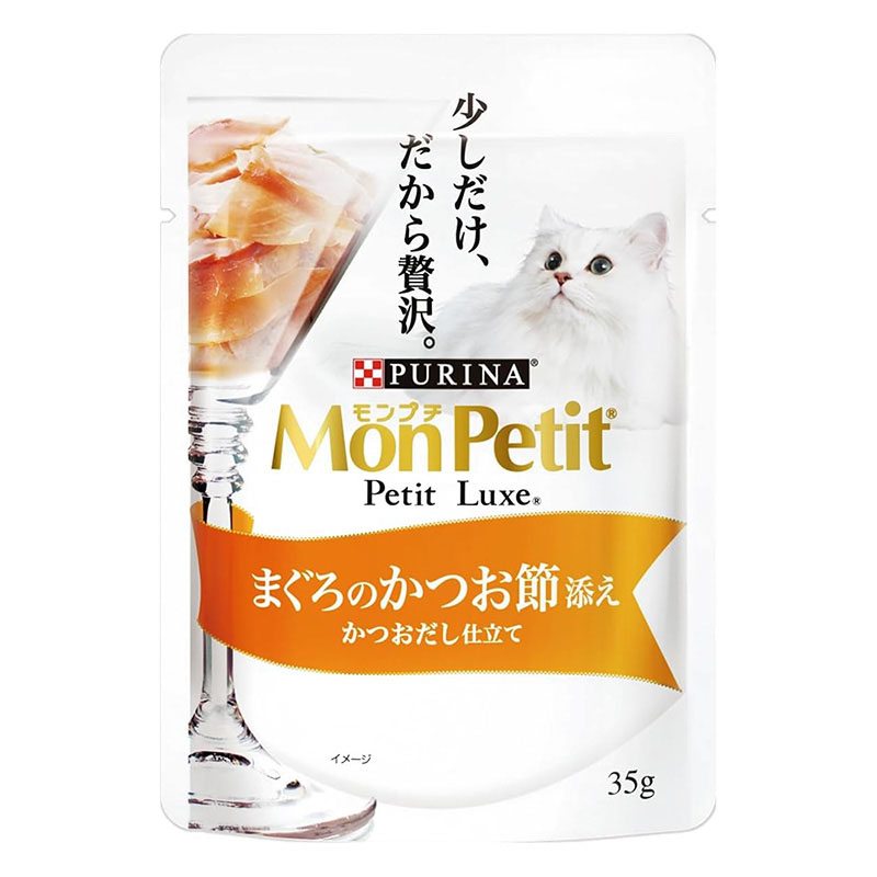 モンプチ プチリュクスパウチ まぐろのかつお節添え 35g×8袋入