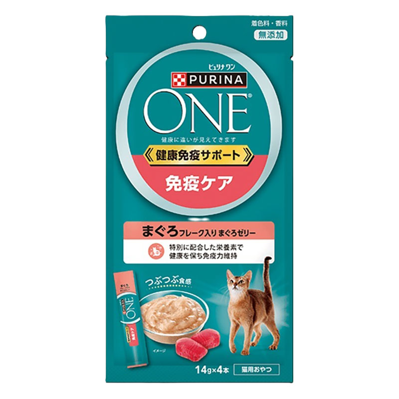 【お取り寄せ商品】ピュリナワンキャット パウチ おやつ 健康免疫サポート 免疫ケア まぐろフレーク入りまぐろゼリー 56g