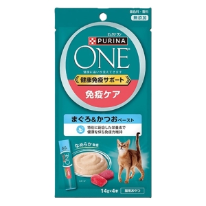 【お取り寄せ商品】ピュリナワンキャット パウチ おやつ 健康免疫サポート 免疫ケア まぐろ&かつおペースト 56g