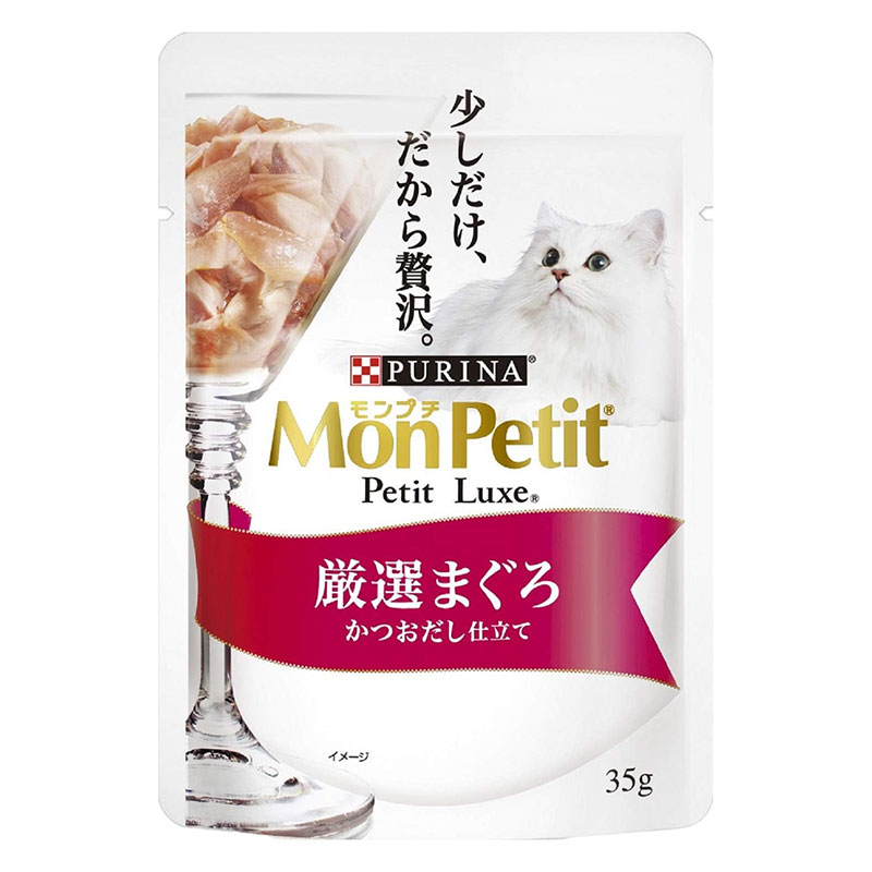 モンプチ プチリュクスパウチ 2種のアソート 8P 厳選まぐろ&まぐろの鯛添え