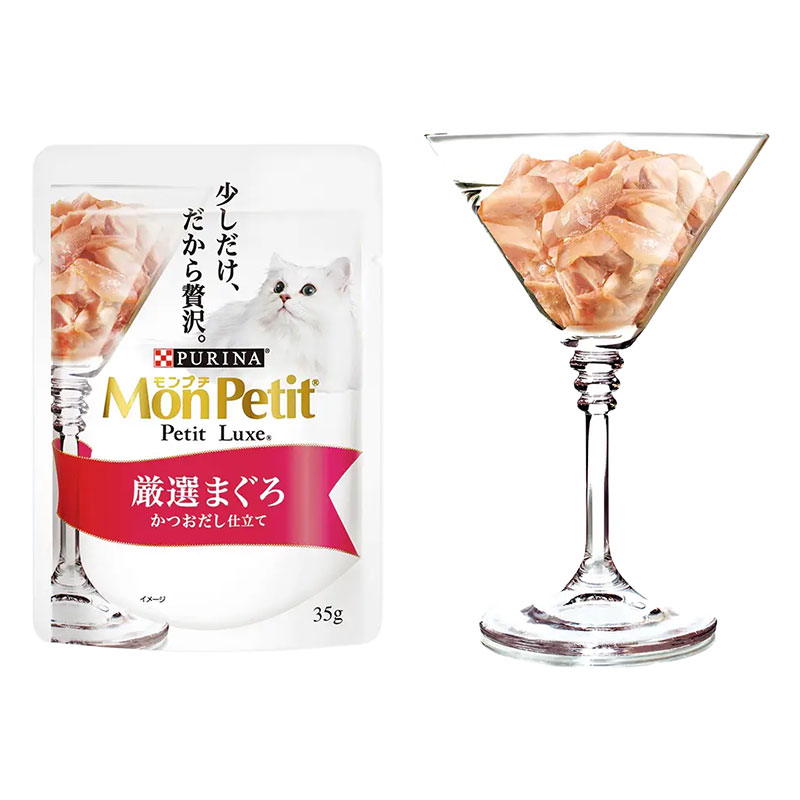 モンプチ プチリュクスパウチ 2種のアソート 8P 厳選まぐろ&まぐろの鯛添え