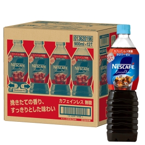ネスカフェ エクセラ ボトルコーヒー カフェインレス無糖 1箱(900ml×12本)