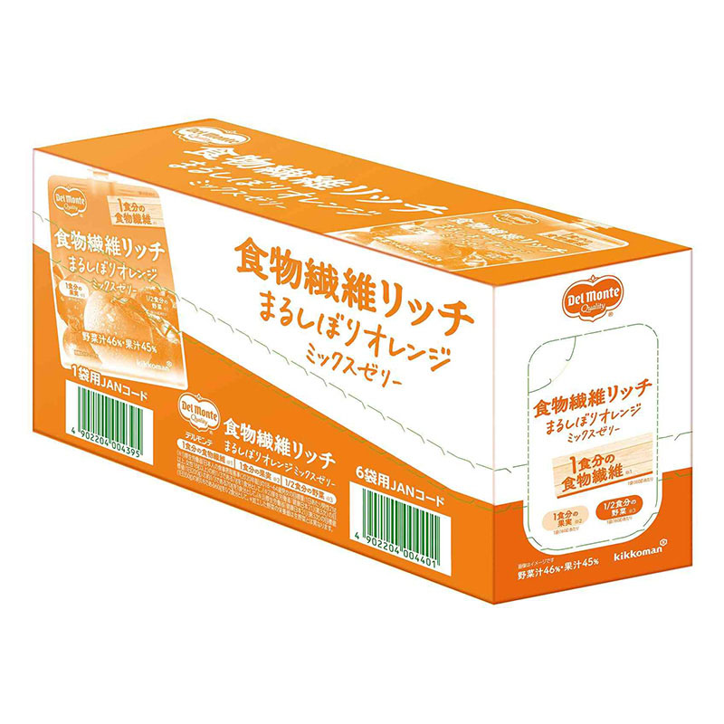 デルモンテ 食物繊維リッチ オレンジミックスゼリー 160g×6個