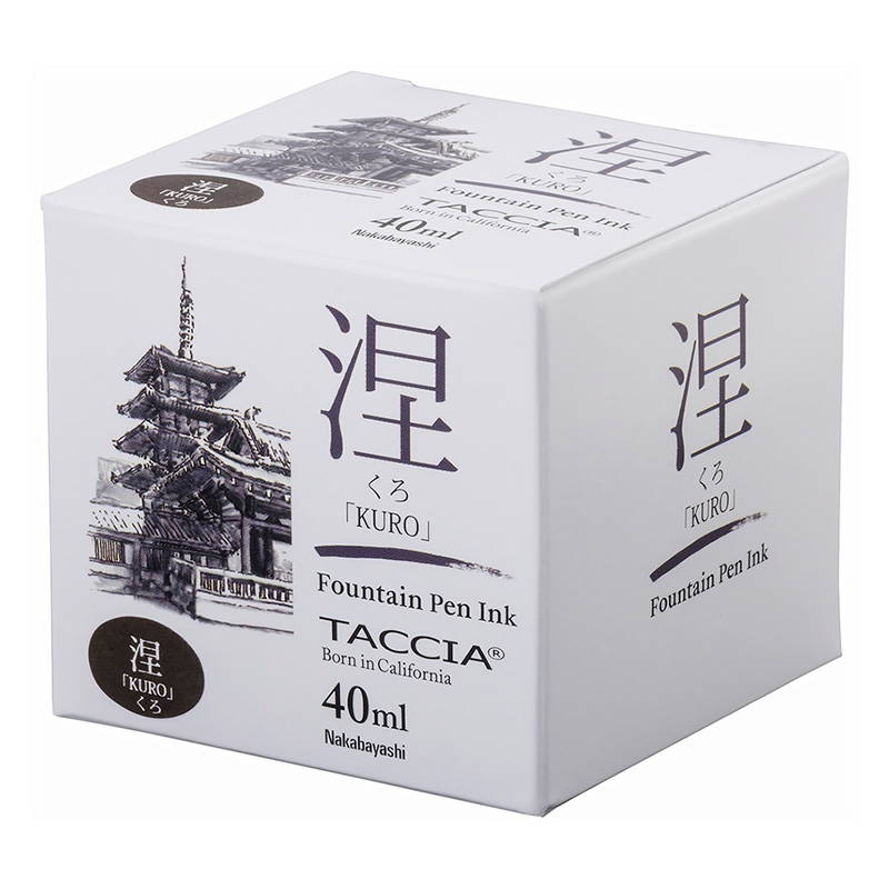 TACCIA万年筆用インク すなおいろ染料 くろ 40ml TFPI-WD40-01