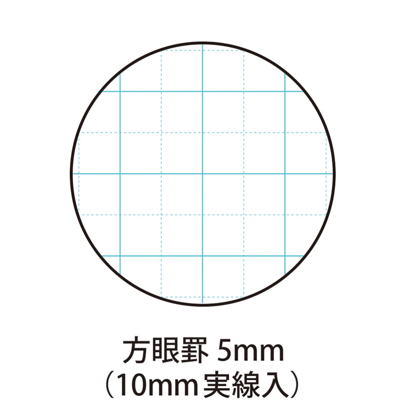 ロジカルエアー フェイス柄 方眼5mm B5 5冊パック HB5-H504-5P