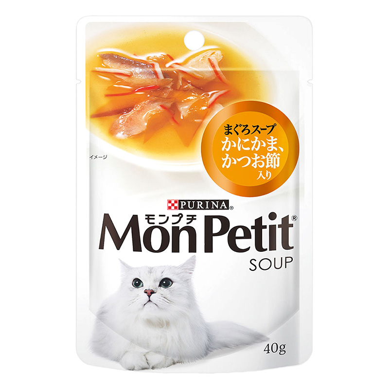 モンプチ スープ まぐろスープ かにかま、かつお節入り 40g