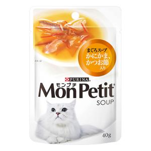 モンプチ スープ まぐろスープ かにかま、かつお節入り 40g