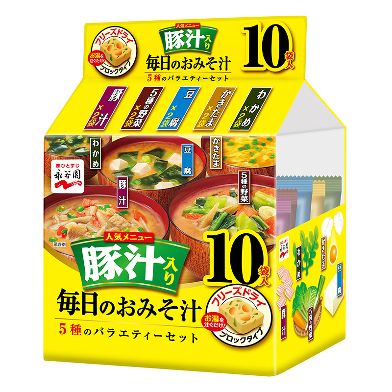 毎日のおみそ汁 5種のバラエティ 豚汁入り 62g