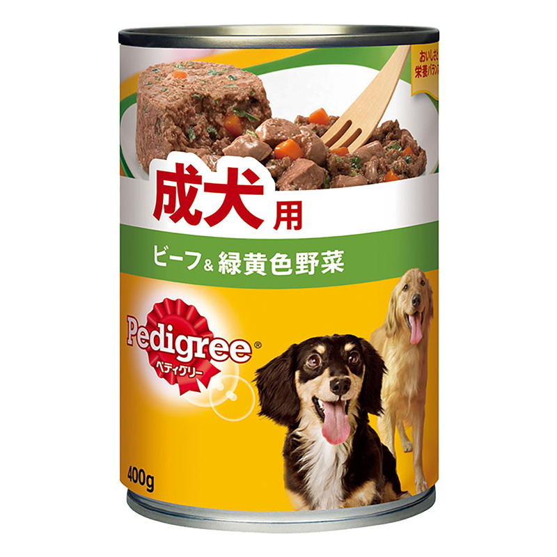 ぺディグリー 成犬用 ビーフ&緑黄色野菜 400g