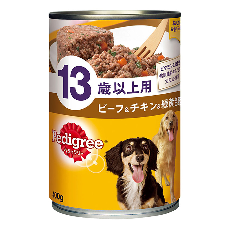 ペディグリー 13歳以上用 ビーフ&チキン&緑黄色野菜 400g