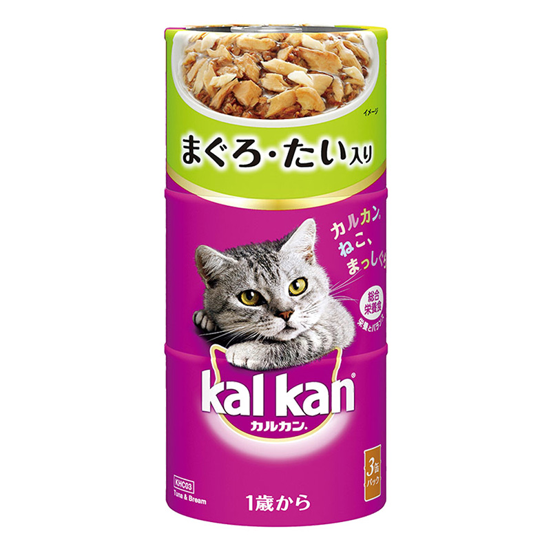 カルカン 1歳からまぐろとたい 1パック（160g×3缶）