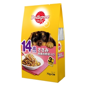 ペディグリー 14歳ささみ&緑黄色野菜 1パック（70g×3袋）