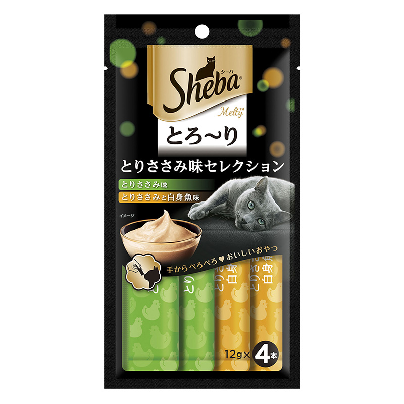 シーバ とろ~りメルティ ささみ味セレクション 1袋（12g×4本）